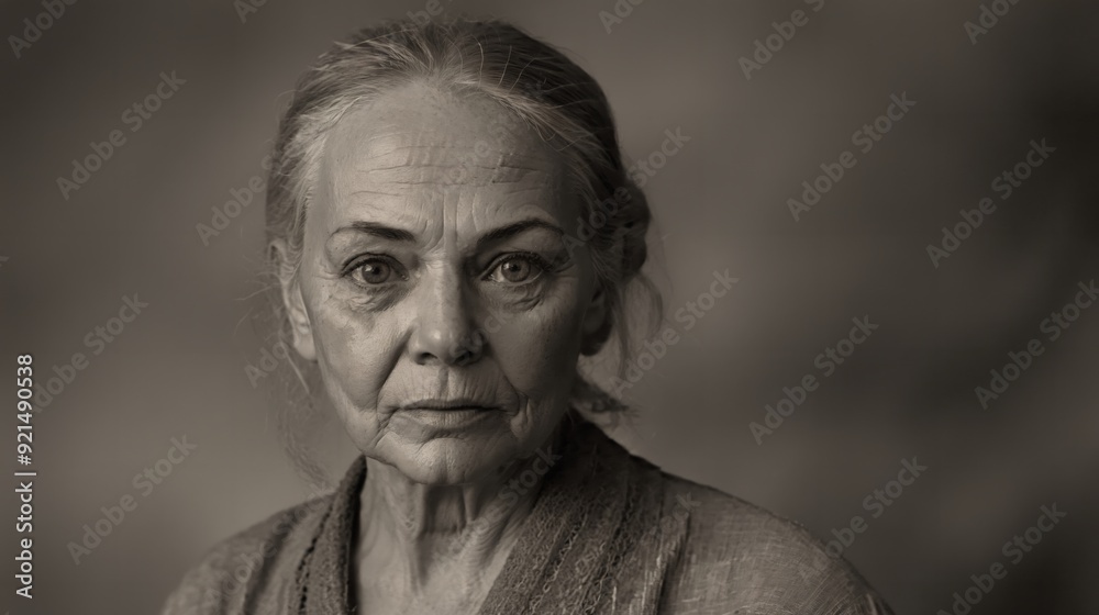 Fototapeta premium Generative AI, Aging gracefully and the wisdom carried through life's experiences