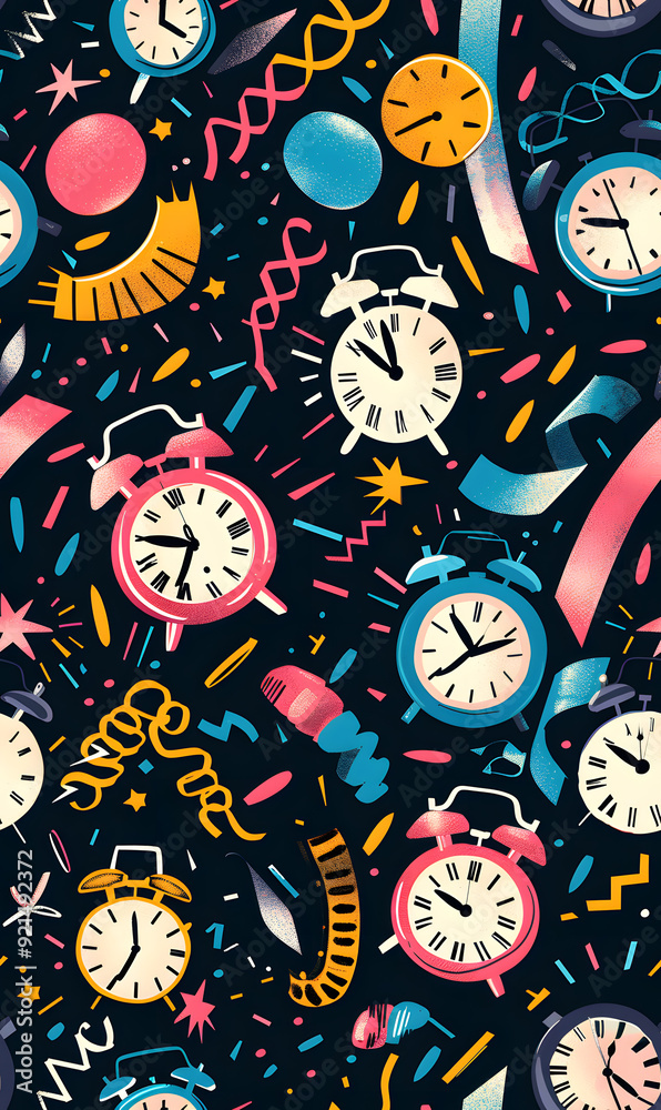 New Year and Christmas 2d cartoon or graphic advertising background, Seamless pattern New Year and Christmas 2d cartoon or graphic advertising background, Seamless pattern