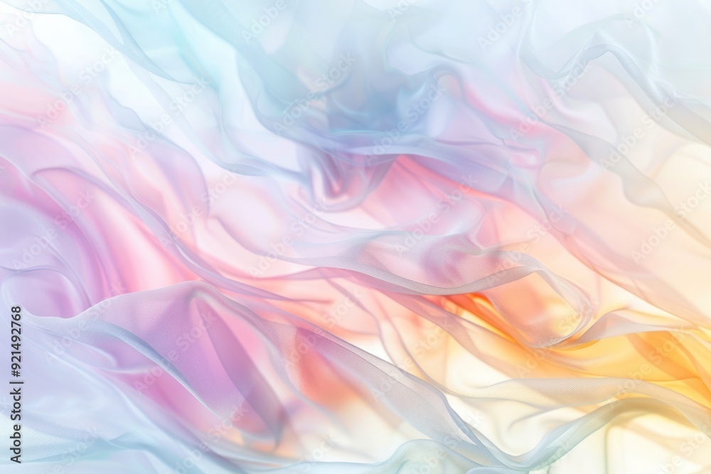 Pastel Silk Fabric with Soft Waves Pastel Silk Fabric with Soft Waves