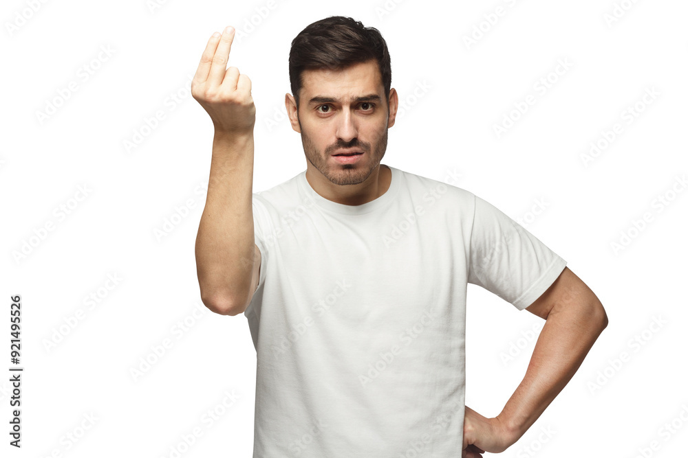 Italian man showing gesture with pinched fingers Italian man showing gesture with pinched fingers
