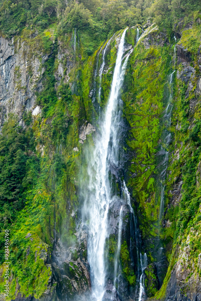 Stirling Falls in Milford Sound - New Zealand Stirling Falls in Milford Sound - New Zealand