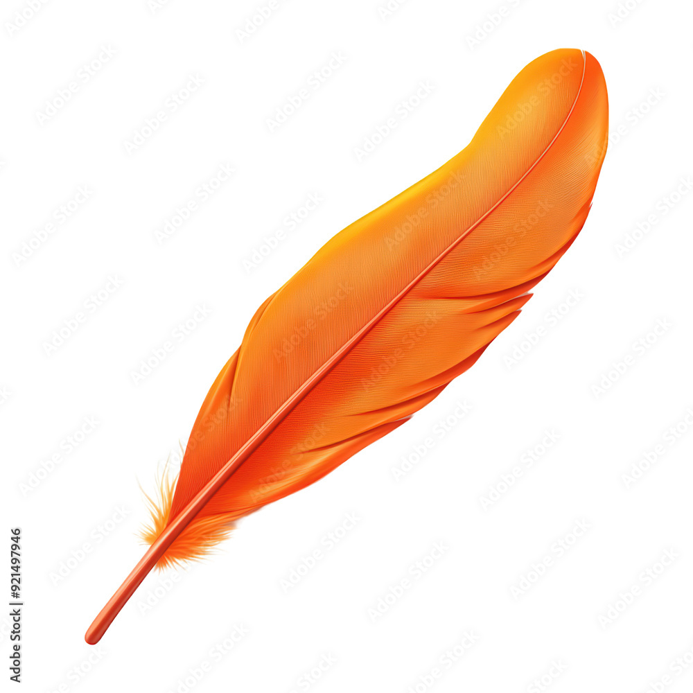 Orange Feather Quill , Isolated On Transparent Png Background, Ideal For Representing Writing Or Spell-Casting Elements In Halloween-Themed Designs . Generative ai Orange Feather Quill , Isolated On Transparent Png Background, Ideal For Representing Writing Or Spell-Casting Elements In Halloween-Themed Designs . Generative ai