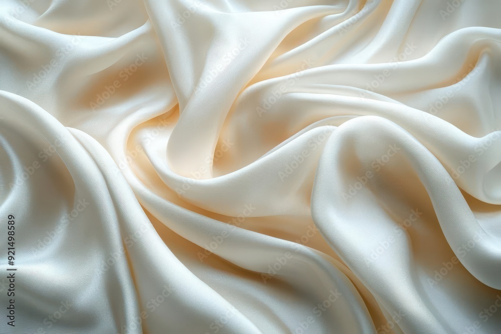 luxurious white silk fabric draped in elegant folds soft lighting creates subtle shadows and highlights texture closeup shot captures intricate details and sheen luxurious white silk fabric draped in elegant folds soft lighting creates subtle shadows and highlights texture closeup shot captures intricate details and sheen