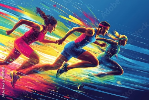 Blurred Motion of Runners in Competition