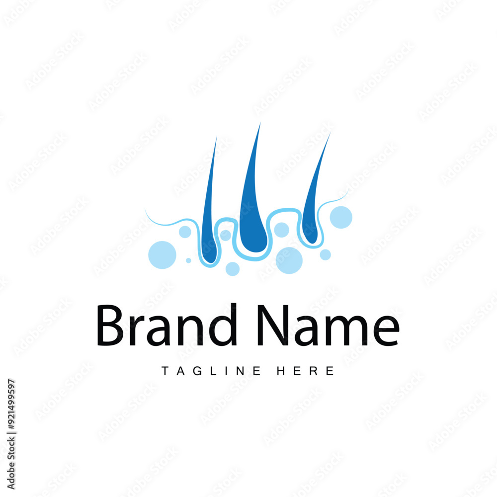 Hair care logo design simple hair skin care silhouette illustration vector template Hair care logo design simple hair skin care silhouette illustration vector template