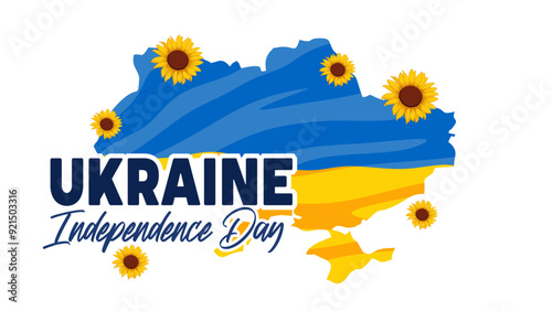 ukraine independence day with ukrainian flag