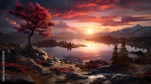 beautiful nature landscape panoramic photo