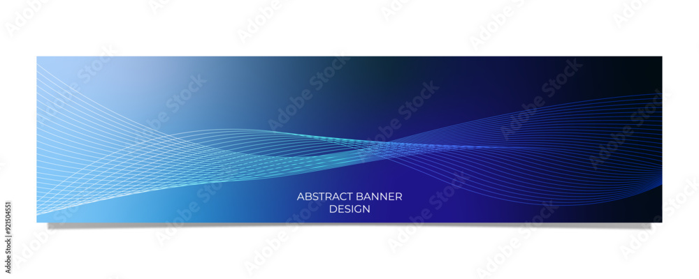 Fototapeta premium BANNER 34 WITH DARK GRADIENT AND LUXURY WIREFRAME DESIGN