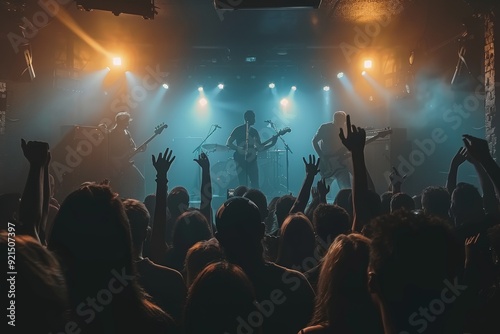 Exciting Live Music Performance at a Local Venue With Enthusiastic Crowd Enjoying the Show