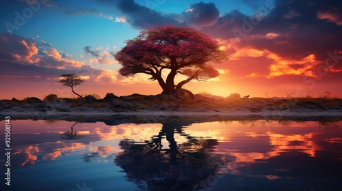 beautiful nature landscape panoramic photo