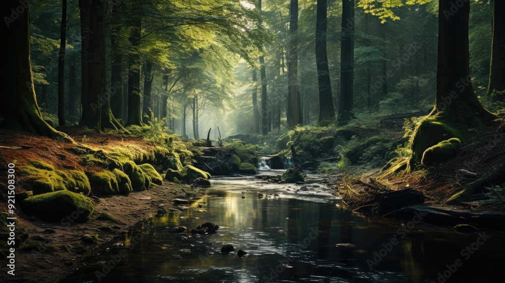 Fototapeta premium beautiful nature landscape panoramic photo