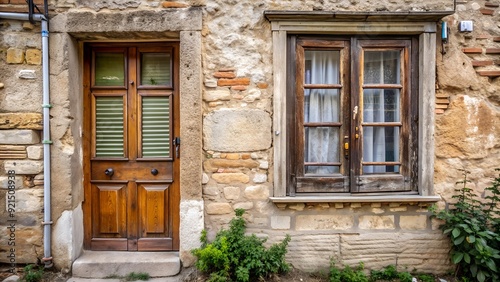 Old, weathered wooden door with patina