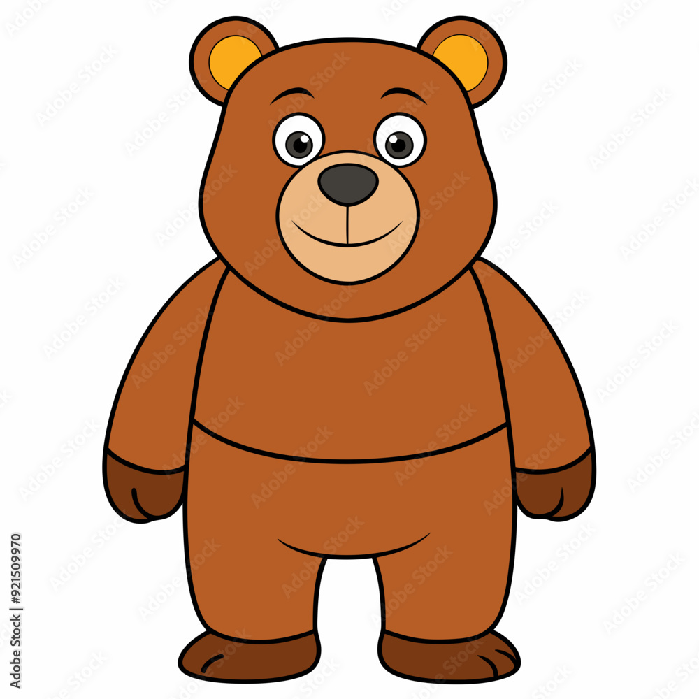 Bear isolated on white, bear vector illustration, Animal vector art, bear silhouette, teddy bear vector icon, brown bear cartoon line art, eps Bear isolated on white, bear vector illustration, Animal vector art, bear silhouette, teddy bear vector icon, brown bear cartoon line art, eps