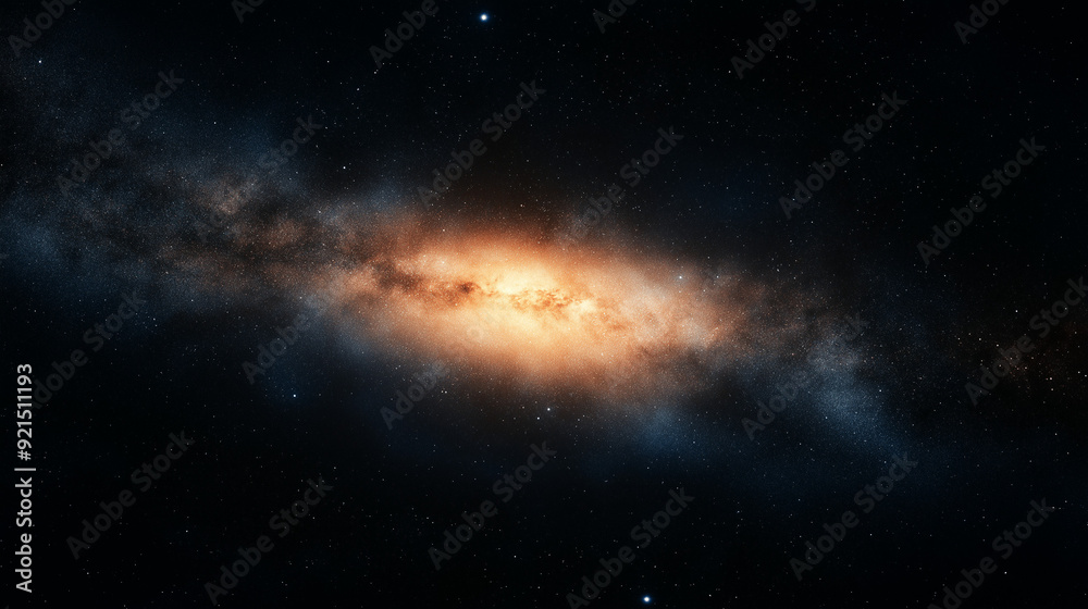 Fototapeta premium Red galaxy in deep space.High quality photo, Bright color, realistic.