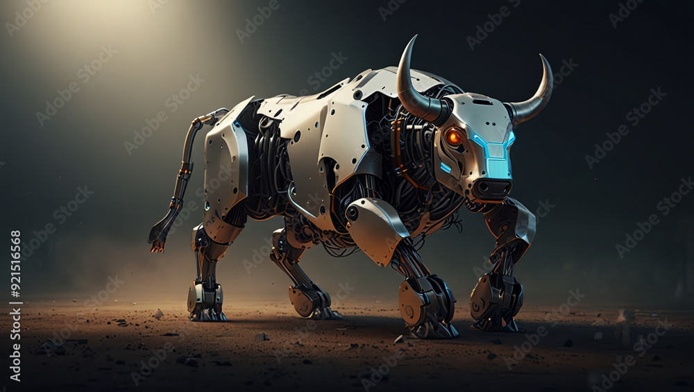 Fototapeta premium bull robot illustration