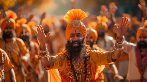 Baisakhi festival with traditional Punjabi dances, vibrant processions