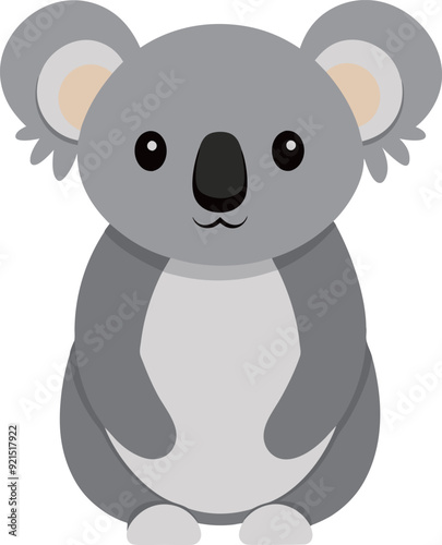 Cute animal koala illustration flat art design