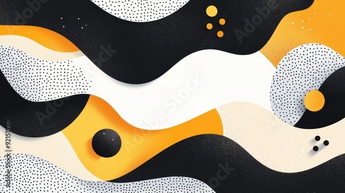 Wallpaper Mural Embrace elegance with abstract black and gold shapes, a modern luxury background enhancing any design project. Torontodigital.ca