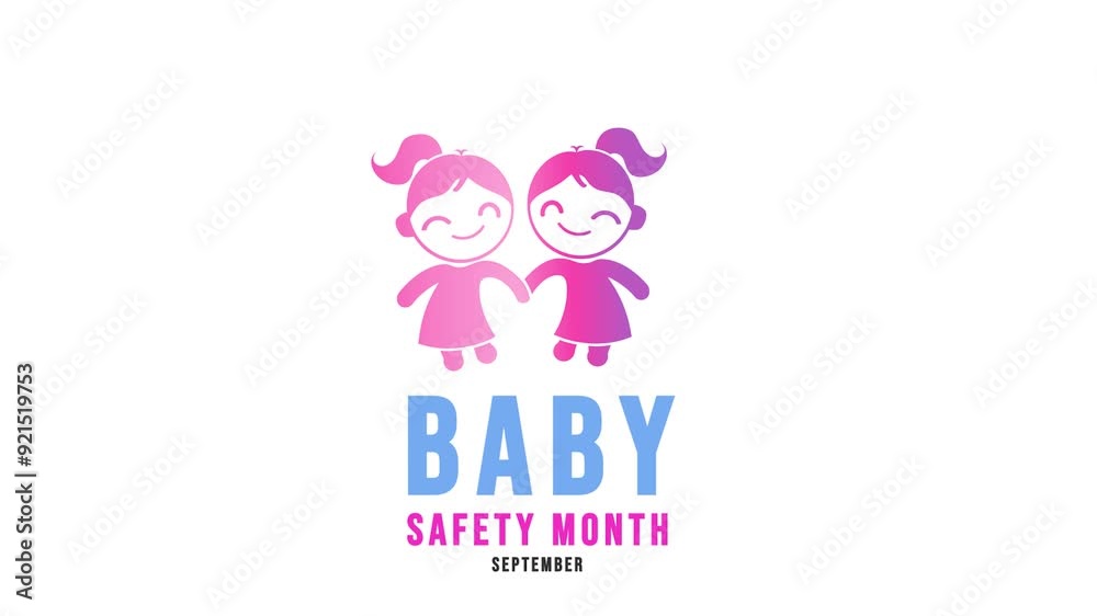Baby safety month. baby icon Motion. Baby safety month. baby icon Motion.
