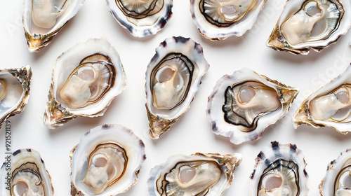 close-up of fresh oyster on a white background