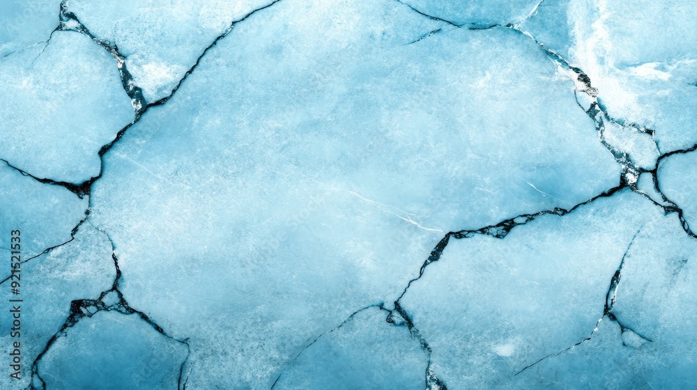 Obraz premium Cracked blue ice texture with abstract pattern
