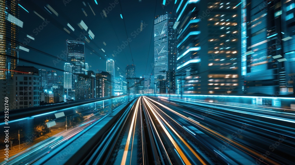 Cityscape with Motion Blur Cityscape with Motion Blur