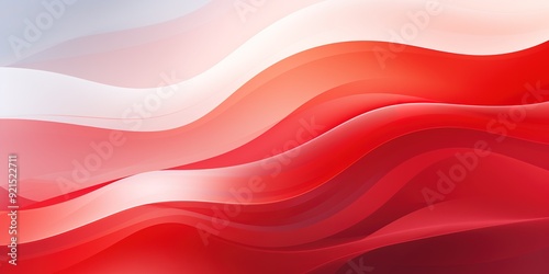 Abstract red and white wave background.