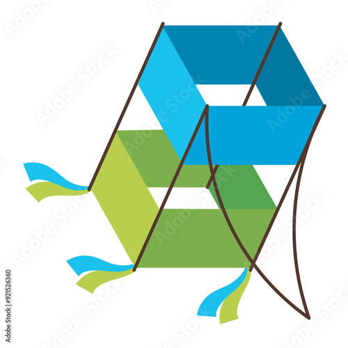 box kite fly isolated