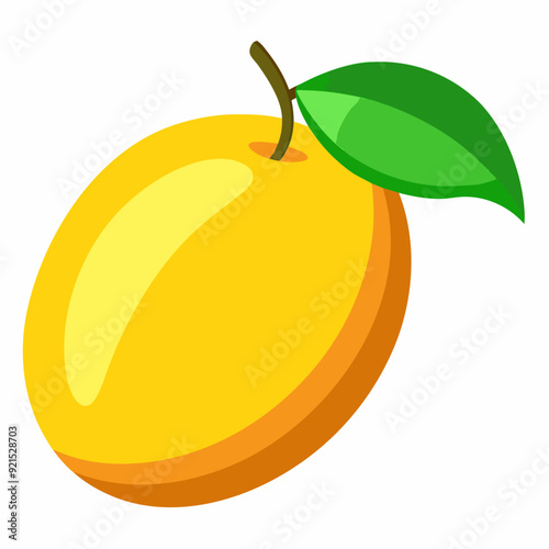 Mango isolated on white, Mango vector illustration, food vector art, Mango silhouette,  Orange fruit vector icon, mango fruit cartoon line art, eps