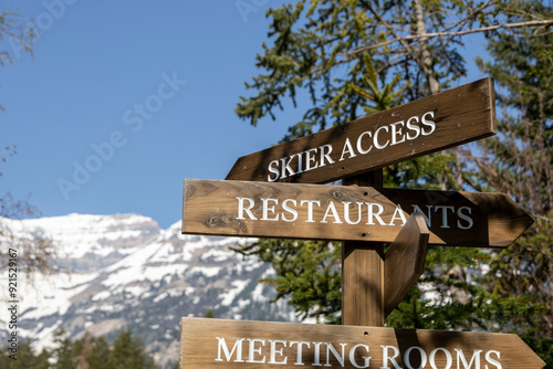 Ski Resort Signs in Sundance, Utah photo