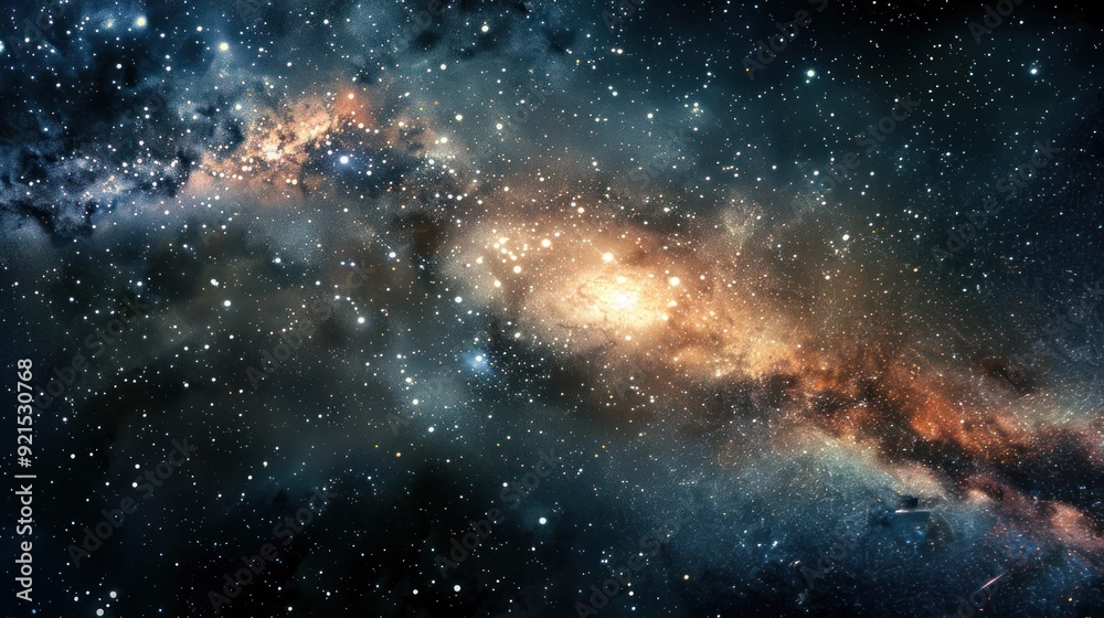 Fototapeta premium Cosmic Nebula: A Tapestry of Stars and Dust