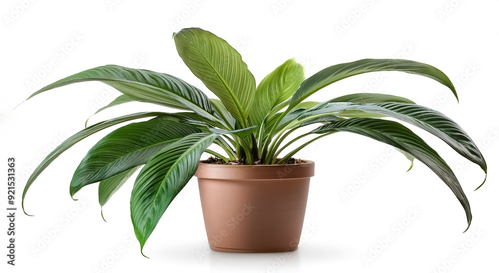 chamadorea plant in a pot isolated on white background chamadorea plant in a pot isolated on white background