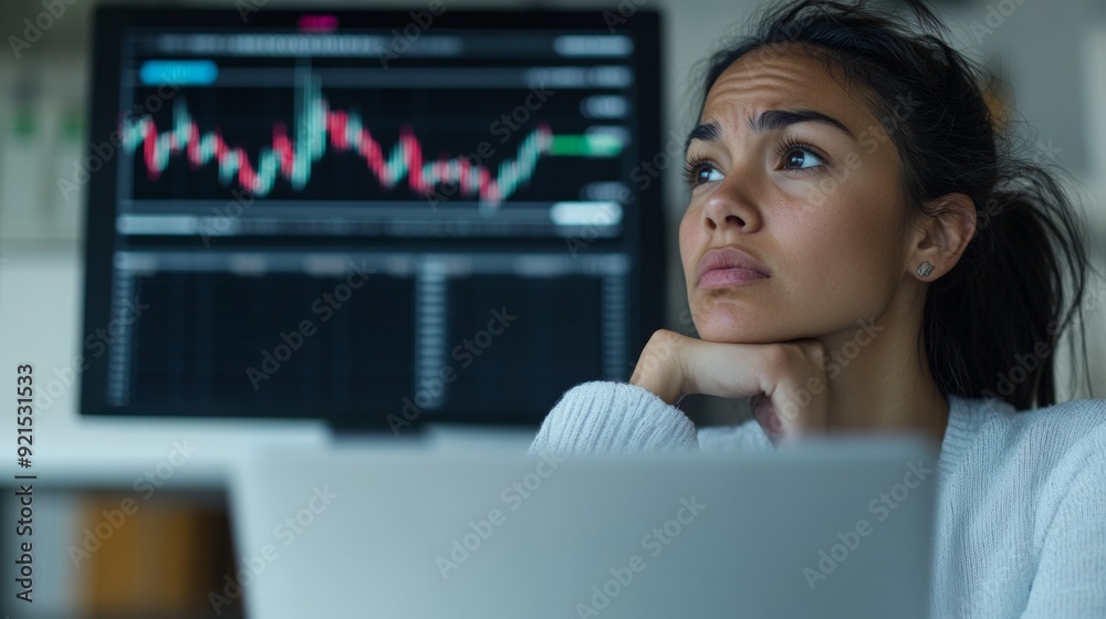 Distressed Young Asian Woman Reviewing Investments at Home Office During Stock Market Crash Amid COVID-19 Pandemic, Late Afternoon Distressed Young Asian Woman Reviewing Investments at Home Office During Stock Market Crash Amid COVID-19 Pandemic, Late Afternoon