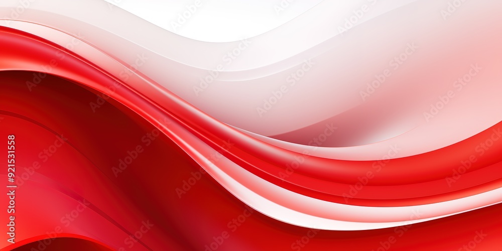 Abstract red and white wave design. Abstract red and white wave design.