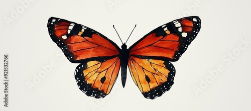 Wallpaper Mural Watercolor Butterfly Illustration Torontodigital.ca
