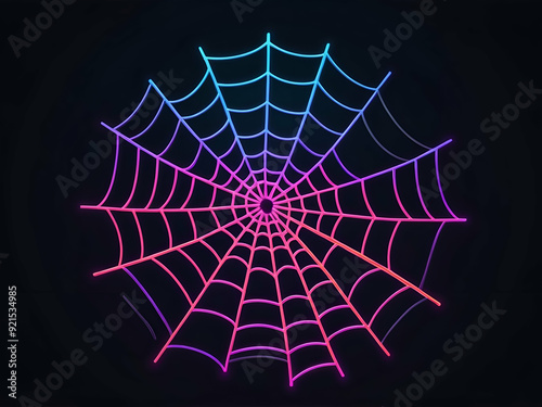 Wallpaper Mural abstract neon Spider web neon icon. Elements of Halloween Simple icon Torontodigital.ca