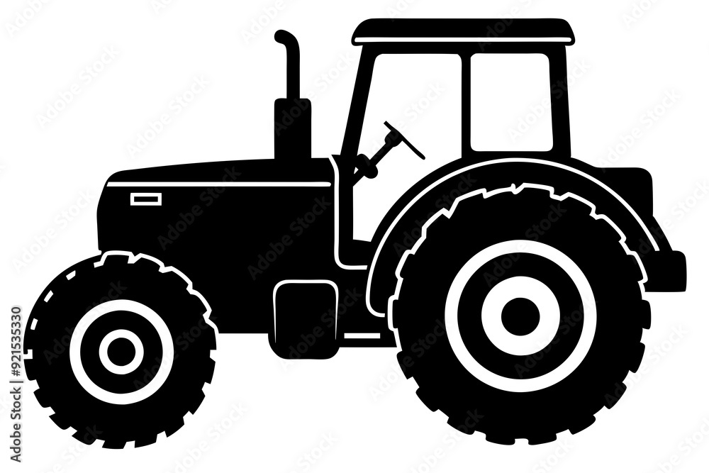 Tractor silhouette vector, old tractor vector silhouette illustration
Tractor silhouette vector, old tractor vector silhouette illustration