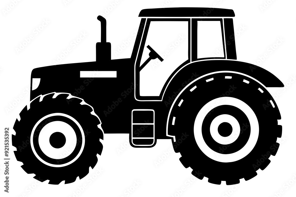 Tractor silhouette vector, old tractor vector silhouette illustration
Tractor silhouette vector, old tractor vector silhouette illustration