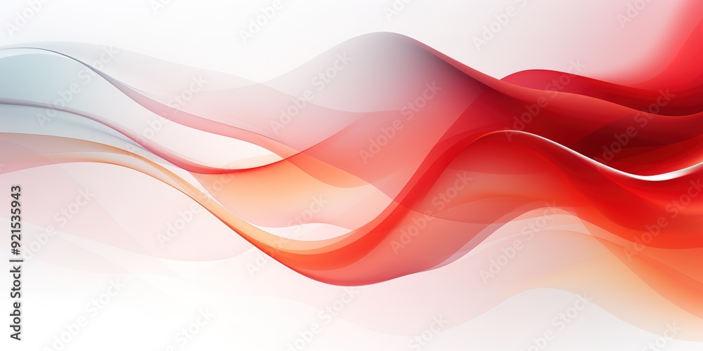 Naklejka premium Abstract red and white waves with a modern and elegant style.