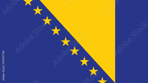 Illustration of Bosnia and Herzegovina national flag