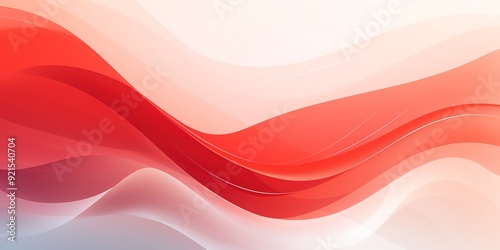 Abstract red and white wavy background.