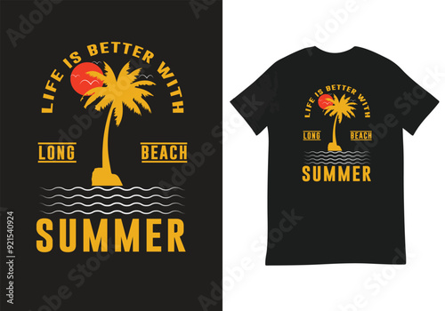 Canvas Print life is better with summer sunset  Summer t-shirt design bundle, summer beach va