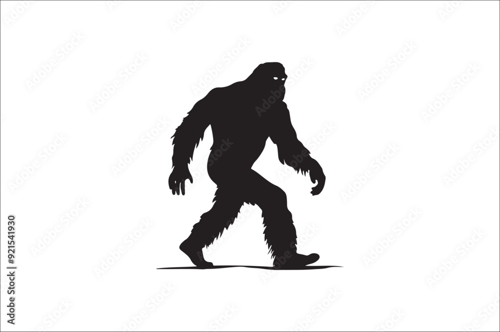 Bigfoot silhouettes and bigfoot vector concept illustration.
Bigfoot silhouette on white background. Bigfoot silhouettes and bigfoot vector concept illustration.
Bigfoot silhouette on white background.