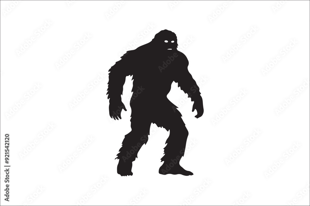 Bigfoot silhouettes and bigfoot vector concept illustration.
Bigfoot silhouette on white background. Bigfoot silhouettes and bigfoot vector concept illustration.
Bigfoot silhouette on white background.