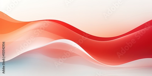 Abstract red and white wavy background.