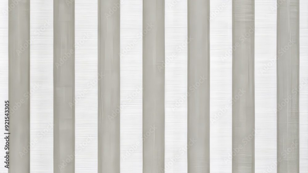 Obraz premium Vertical gray and white striped textile with subtle texture, softly lit, isolated on a pure white background, perfect for e-commerce product or design element.