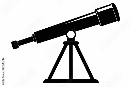 telescope icon, telescope vector silhouette
