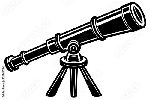 Telescope Silhouette SVG, Vector Silhouette Of Telescope

