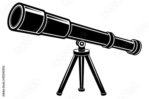 Telescope Silhouette SVG, Vector Silhouette Of Telescope
