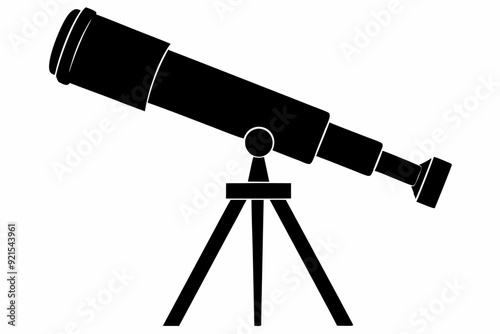 Telescope Silhouette SVG, Vector Silhouette Of Telescope
